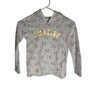 Carter's Gray Hoodie with Unicorn Print